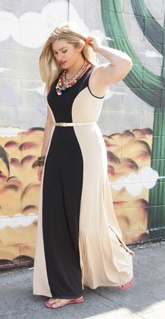 Linda combinación ✿⊱╮ Plus Size Long Dresses, Vintage Suit, Big Girl Fashion, Look Plus