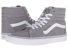 Vans SK8-Hitm Skate Shoes (Canvas) Frost Gray Vans Wallpaper Iphone, High Tops Vans, Vans Skate Hi, Vans Wallpaper, Estilo Vans, Outfit Vans, Gray Vans, Tenis Vans, Grey Vans