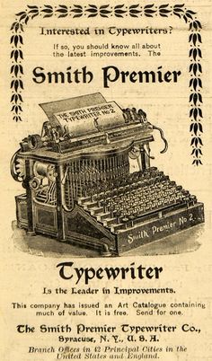 an old fashioned advertisement for the smith printer