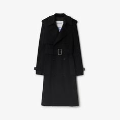 Cashmere Trench Coat in Black - Women | Burberry® Official Trench Coat Burberry, Burberry Store, Cape Outfit, Burberry Coat, Burberry Trench Coat, Jumpsuit Men, Burberry Black, Trench Coat Black, Heritage Fashion