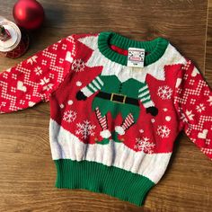 Brand New With Tags. Perfect For Christmas! Fun Winter Tops For Playtime, Playful Red Christmas Tops, Kids Christmas Sweater, Kids Christmas Sweaters, Wearing Red, Christmas Sweater, Kids Christmas, Colorful Sweaters, Kids Shirts