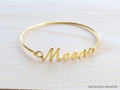 SALE Name Bangle/ Name Bracelet/Custom by MackenzieTreasury Elegant Handmade Name Bracelet As Personalized Gift, Elegant Handmade Name Bracelet For Personalized Gift, Custom Name Gold Jewelry For Wedding, Gold Bracelets For Bridesmaids, Valentine's Day Gift, Gold Bracelets For Bridesmaid Gift, Gold Bracelets For Bridesmaid Gift On Valentine's Day, Adjustable Gold Bracelets For Bridesmaids, Adjustable Gold Bracelet For Bridesmaid Gift, Handmade Gold Name Bracelet As Gift