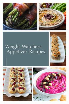 the cover of weight watchers appetizer recipes, including asparagus and other vegetables