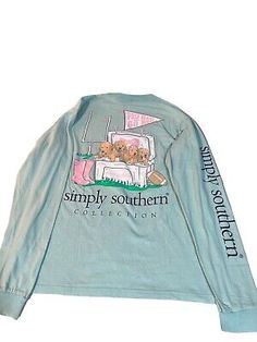 Simple Southern Prep Hard or Go Home football puppy theme long sleeve tshirt med | eBay Country Clothes, Women Sleeve, Country Outfits, Green Fashion, Southern Prep, Womens Clothing Tops, Long Sleeve Tshirt Men, Long Sleeve Tshirt, Graphic Sweatshirt