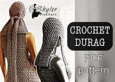 the crochet durag pattern is shown here