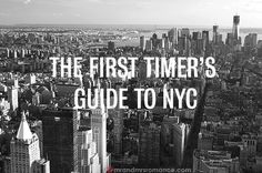 the first timer's guide to new york is shown in this black and white photo