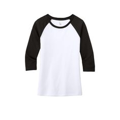 Buy the District® Women's Perfect Tri® 3/4-Sleeve Raglan T-Shirt at Michaels. com. A classic raglan perfectly created with tri-blend yarns. Team this shirt with cargo pants or a pair of jeans. A classic raglan perfectly created with tri-blend yarns. Team this shirt with cargo pants or a pair of jeans. Details: Available in multiple colors and sizes 50/25/25 poly/ring spun combed cotton/rayon blend, 32 singles 1 x 1 rib neck Shoulder to shoulder taping Women's sizingPlease note: This product is t Michael Store, Woven Labels, Autumn Inspiration, Combed Cotton, Cargo Pants, Womens Sizes, Black White, Black And White, Pants