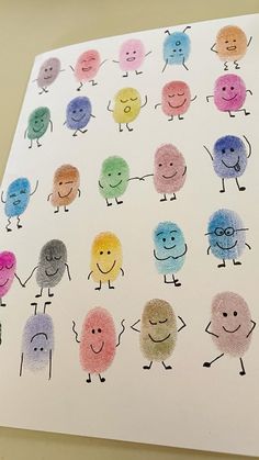 this is an image of children's handprints with different colors and shapes