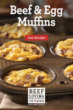 the cover of beef and egg muffins get recipe