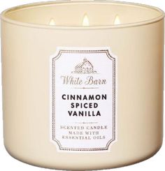 Vanilla Scented Candles, Bath Body Works Candles, Bath Candles, Cinnamon Spice, Cinnamon Vanilla, Vanilla Girl, White Barn, 3 Wick Candles, Fall Candles