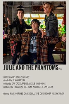 the movie poster for julia and the phantatoms with two men in plaid shirts