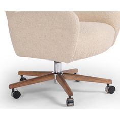 an office chair with casteors and wheels is shown in front of a white background