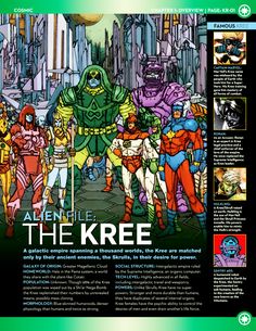 an article in the comic book aliens and the kreee