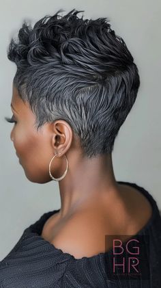 ©2024bghrocks-16 Relaxed Haircut, Permed Pixie Hairstyles, Pixie Cuts For Black Women, Pixie Haircut Ideas, Short Relaxed Hairstyles, Short Pixie Cuts, Black Hair Short Cuts, Short Shaved Hairstyles, Tapered Natural Hair