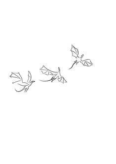 a black and white drawing of leaves flying in the air