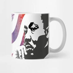 a coffee mug with an image of martin luther king on it