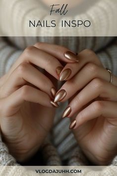 Explore a variety of fall nail designs that are perfect for this season. From warm tones to elegant patterns, find the look that's right for you. #FallNails #AutumnNailArt #NailDesigns #FallNailInspo #NailArtTrends #AutumnNailColors #SeasonalNails #NailInspiration Autumn Bride Nails, Fall Bridesmaids Nails, Gel Polish Nail Designs Fall, Perfect Fall Nails, Fall Trending Nails, Hot Gel Nails, Wedding Nails Autumn, Fall Nails Medium Length, Fall Elegant Nails