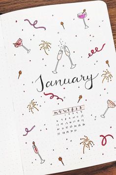 a calendar with the word january written on it