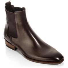 Elegant Brown Snip Toe Chelsea Boots, Elegant Brown Chelsea Boots With Snip Toe, Elegant Brown Chelsea Boots For Fall, Elegant Brown Snip Toe Boots, Brown Luxury Chelsea Boots For Business, Luxury Brown Chelsea Boots For Business, Classic Fitted Chelsea Boots With Almond Toe, Classic Formal Cap Toe Chelsea Boots, Elegant Brown Chelsea Boots For Work