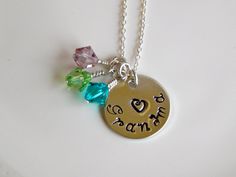 Grandmother's Necklace Stamped with name and by AJewelryJunction, $28.00