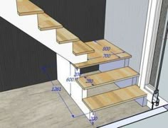 an image of stairs with measurements on them