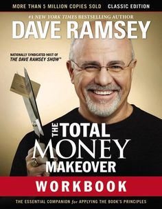 the total money makeover book cover is shown with a smiling man holding a pair of scissors