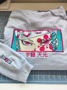 Sound Hashira, Demon Slayer Hoodie, Hoodies And Sweatshirts, Sweat Shirts, Embroidered Hoodie, Chest Size, Letter Size, Demon Slayer, Primary Colors