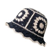 PRICES MAY VARY. CIRCUNFERENCE- 22.04 to 22.83 inche, the crochet hat has slightly elastic, made to fit average adult head. SUPERIOR QUALITY- Cute Hand Made Knitted hat are made of premium quality polyester and cotton, makes the hat soft and cozy. which is comfortable, skin-friendly for daily wear. GREAT ACCESSORY- Suitable for daily wearing, traveling, shopping, taking photos. Foldable and packable, it always ready for on-the-go. STYLISH- Our trendy knitted hat features flower pattern, hollow o Boho Knitting, Knit Bucket Hat, Floral Bucket Hat, Large Brim Hat, Knitted Beanies, Crochet Hats Free Pattern, Crochet Bucket Hat, Fishing Hat, Hat For Women