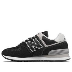 (WMNS) New Balance 574 Core 'Black' WL574EB (SNKR/Retro/Women's) New Balance 574 Core, Nb 574, New Balance Style, Flexible Shoes, Reebok Club C, Marathon Running Shoes, Adidas Zx, New Balance 574, New Balance Women