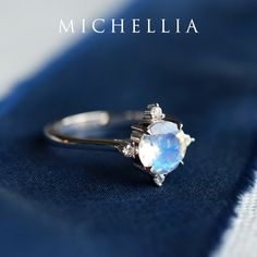 "Our current turnaround time for regular orders is 6-8 weeks. For urgent orders, please shop our Ready-to-Ship collection below (7-10 business days): https://michellia.com/collections/ready-to-ship (please copy and paste into browser) -------- 「Polaris」- North Star Ring, in Moonstone | R3008 As the brightest star in the constellation Ursa Minor, the Polaris is known for holding nearly still while the entire northern sky moves around it, always steady, trustworthy, and reassuring even when the da Galaxy Constellation, North Star Ring, Leaf Wedding Band, Ursa Minor, Constellation Ring, North Star Necklace, Celestial Wedding, Moonstone Engagement, Moonstone Engagement Ring