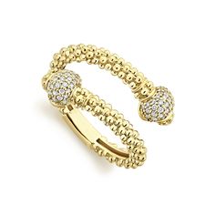 LAGOS Jewelry | Diamonds surrounded by 18K gold forms this wrap ring. Finished on a band of Caviar beading. LAGOS diamonds are the highest quality natural stones. Caviar Jewelry, Special Aesthetic, Aesthetic Ring, Diamond Wrap Ring, Lagos Jewelry, Diamond Ball, Aesthetic Rings, Designer Diamond Jewellery, Wrap Ring