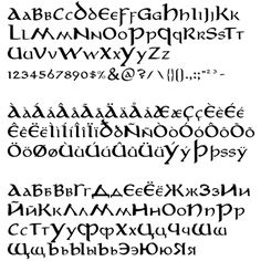 some type of font that is in different languages