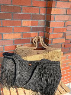 Crochet Raffia Tote Bag Straw Fringed Beach Bag Xlarge - Etsy Trendy Vacation Bag With Fringe, Trendy Fringe Vacation Bag, Trendy Beach Bag With Fringe, Trendy Beach Bags With Fringe, Summer Fringe Bags For Daily Use, Casual Beach Bags With Fringe, Vacation Fringe Tote Bag, Summer Fringe Bag For Everyday Use, Casual Brown Crochet Bag With Fringe