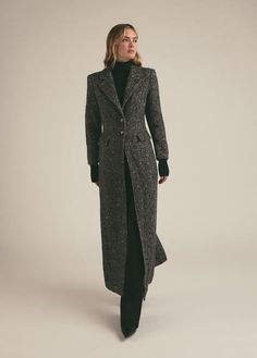 THE CITY COAT Elegant Winter Tweed Jacket With Button Cuffs, Winter Office Tweed Jacket With Button Cuffs, Timeless Tweed Outerwear With Long Sleeves, Luxury Winter Tweed Jacket With Button Cuffs, Winter Tweed Jacket With Button Cuffs, Winter Long Sleeve Tweed Jacket With Button Cuffs, Timeless Tweed Outerwear For Winter, Timeless Long-sleeved Tweed Outerwear, Luxury Tweed Outerwear For Fall