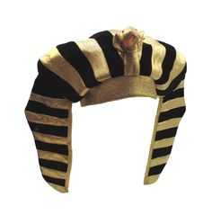 Egyptian Pharaoh King Tut Costume Crown Fits Head Sizes Up To 22" or 58 cm Gold Lamé Fabric with Black Plush Inserts Gold Plush Snake Accent with Bead Eyes Ultra Lightweight For A Comfortable Fit Great For Quick Costumes & Parties!Strut your royal stuff with this bright gold lamé headdress fit for a King (or Pharaoh.) Sized to fit most older children and adults. King Tut Costume, Egyptian Pharaoh Costume, Egyptian Headdress, Bible Costumes, Egyptian Outfit, Egypt Vbs, Egyptian Halloween, Pharaoh Costume, Egyptian Party