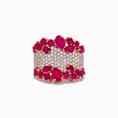 Effy Ruby Royale 14K Rose Gold Ruby and Diamond Cocktail Ring Rose Stone, Ruby And Diamond Ring, Diamond Cocktail Ring, Diamond Cocktail Rings, Effy Jewelry, Royal Jewelry, Jewelry Stand, Ruby Ring, Cocktail Ring