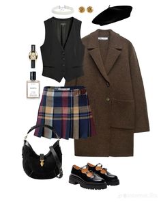 Formal Skirt Outfit, Outfit Autumn, Formal Skirt, Baggy Pants, Skirt Outfit, Soft Grunge, Ootd Outfit, Inspiration Mode