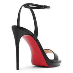 Black leather sandals from Christian Louboutin. The Loubi Queen sandals feature an open rounded toe, a platform measuring 20mm and is set on a 120mm heel.Signature red leather soleTrue to sizeMade in Italy Luxury Red Short Bottoms, Luxury Sandals With Red Sole And Single Toe Strap, Christian Louboutin Shoes Heels & Wedges, Loubi Queen, Woman Heels, Fav Products, Red Bottom Shoes, Louboutin Heels, Couple Games