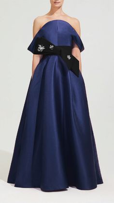 Taffeta dress with embelished belt | HerTrove Draped Sleeves, Embellished Belt, Bow Belt, Drape Sleeves, Taffeta Dress, Black Bow, Dress Sleeveless, Dress With Bow, A Line Skirt