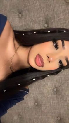 Latina Hairstyles Long, Baddie Hairstyles Latina, Cute Latina Hairstyles, Hairstyles With Curled Hair, Latina Hairstyles, Latina Makeup Looks, Latina Hair, Hairstyle Examples, Inspo Hair