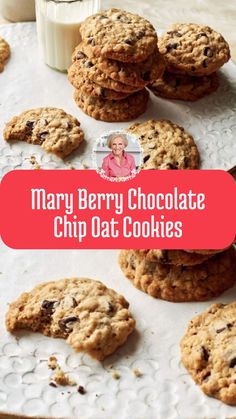 Mary Berry Chocolate Chip Oat Cookies Chocolate Chip Oat Cookies, Oat Cookie Recipe, Berry Cookies, Crispy Cookies