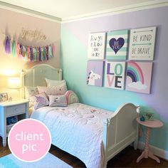 Unicorn Bedroom Decor, Girls Room Paint, Girls Bedroom Colors, Unicorn Room Decor, Unicorn Room, Girls Room Design, Unicorn Bedroom, Big Girl Bedrooms, Toddler Girl Room