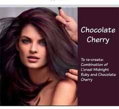 Chocolate Cherry Hair Color, Chocolate Cherry Hair, Cherry Brown Hair, Cherry Hair Colors, Hair Color Chocolate, Cherry Hair, Chocolate Hair, Fall Hair Color For Brunettes, Oil Slick