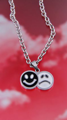 MIXED EMOTIONS NECKLACE Adjustable Hypoallergenic Necklace For Friendship, Nickel-free Stainless Steel Friendship Necklace, Nickel-free Stainless Steel Necklace For Friendship, Mens Accessories Necklace, Grunge Accessories, Custom Shoes Diy, Mixed Emotions, Lock Necklace, Anime Accessories