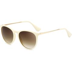 Polarized White Sunglasses With Gradient Lenses For Beach, Beige Sunglasses For Summer Beach, Cream Sunglasses With Tinted Lenses For Beach, Cream Tinted Sunglasses For Beach, Beige Sunglasses With Gradient Lenses For Beach, Casual Beige Sunglasses For The Beach, Casual Beige Sunglasses For Beach, Trendy Cream Sunglasses For The Beach, Trendy Cream Sunglasses For Beach