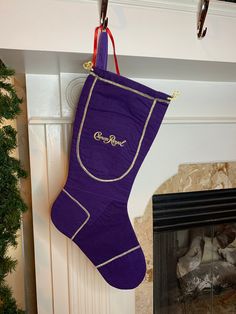 Christmas Cockpit Crown stockings are made from upcycled Crown Royal bags and new materials.  In addition to the main stocking compartment, the Crown bag functions as an extra hiding spot for a special little gift.   Hear the whisky lover in your life mean it when they say thanks! Each stocking is unique and listed sep Crown Royal Bags Ideas Diy, Crown Royal Diy, Crown Bag, Crown Royal Crafts, Crown Royal Quilt, Royal Gifts, Christmas Stocking Tutorial, Stocking Tutorial, Crown Royal Bags