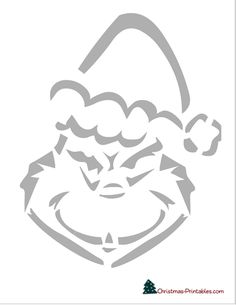 the grin face is drawn in grey on a white background