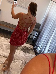 Sexy Homecoming Dress 2023 Criss-cross Tight Sparkly Short Party Gown – Yelure School Dance Dresses Short Red, Hocoming Dresses, Dark Red Hoco Dress, Homecoming Dress Tight, Red Hoco Dress, Short Mini Dresses, Burgundy Homecoming Dress, Hoco Inspo, Backless Homecoming Dresses