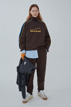 Adererror shop Collegiate Activewear For Streetwear And Sports Season, Streetwear Athleisure Sweatshirt With Contrast Color, Sporty Branding Sweatshirt For Streetwear, Ader Error Sweatshirt, Athleisure Street Style, Graphic Layout, Ader Error, Fitted Turtleneck, Puma X