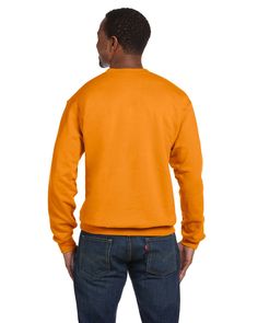 Unisex 7.8 oz., Ecosmart® 50/50 Crewneck Sweatshirt - SAFETY ORANGE - 4XL | Hanes Ecosmart 50/50 Crewneck Sweatshirt in Safety Orange Size 4XL | Cotton Polyester Blue Army, Blank Apparel, Popular Colors, Carolina Blue, Black Charcoal, Crewneck Sweatshirt, Blue Denim, Long Sleeve Tshirt Men, Crew Neck Sweatshirt